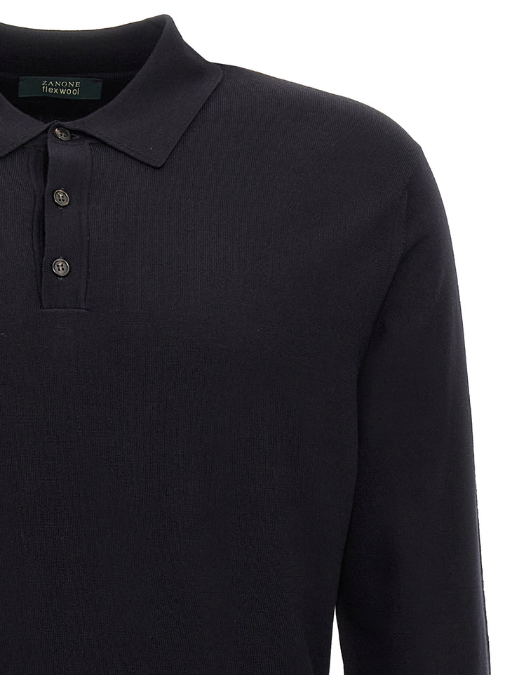 Wool  Shirt Polo Blue