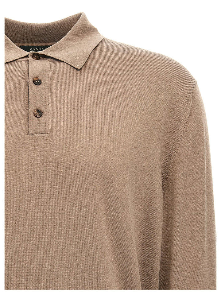 Wool  Shirt Polo Beige