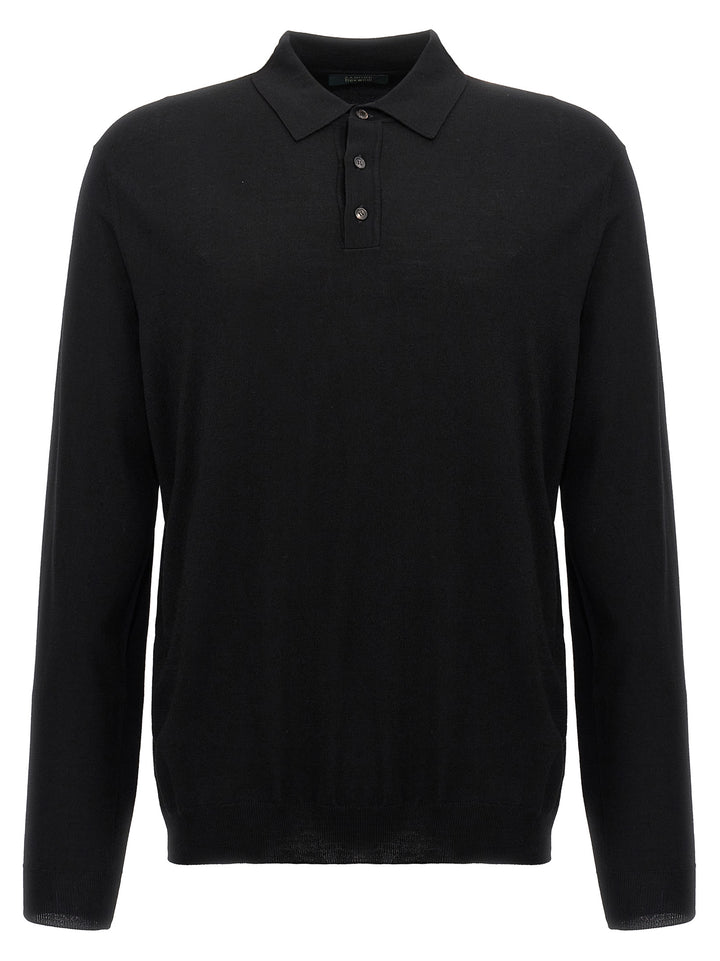 Wool  Shirt Polo Black