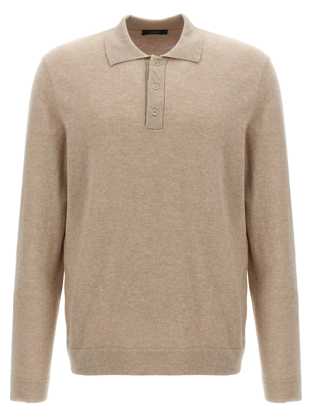 Cashmere Wool  Shirt Polo Beige