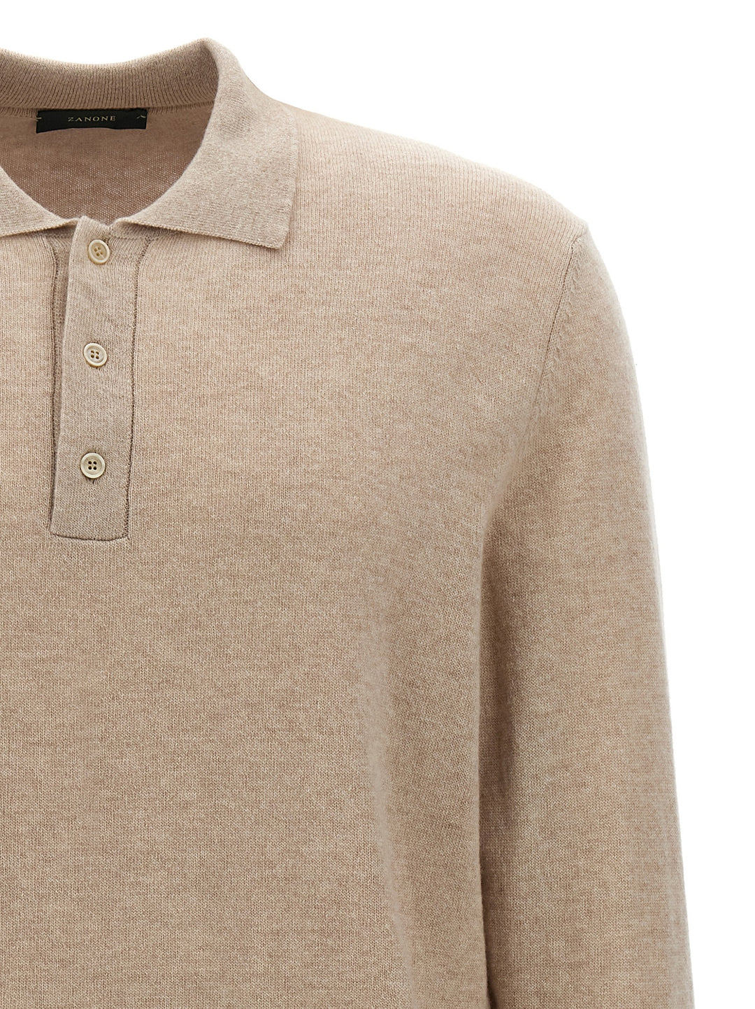 Cashmere Wool  Shirt Polo Beige