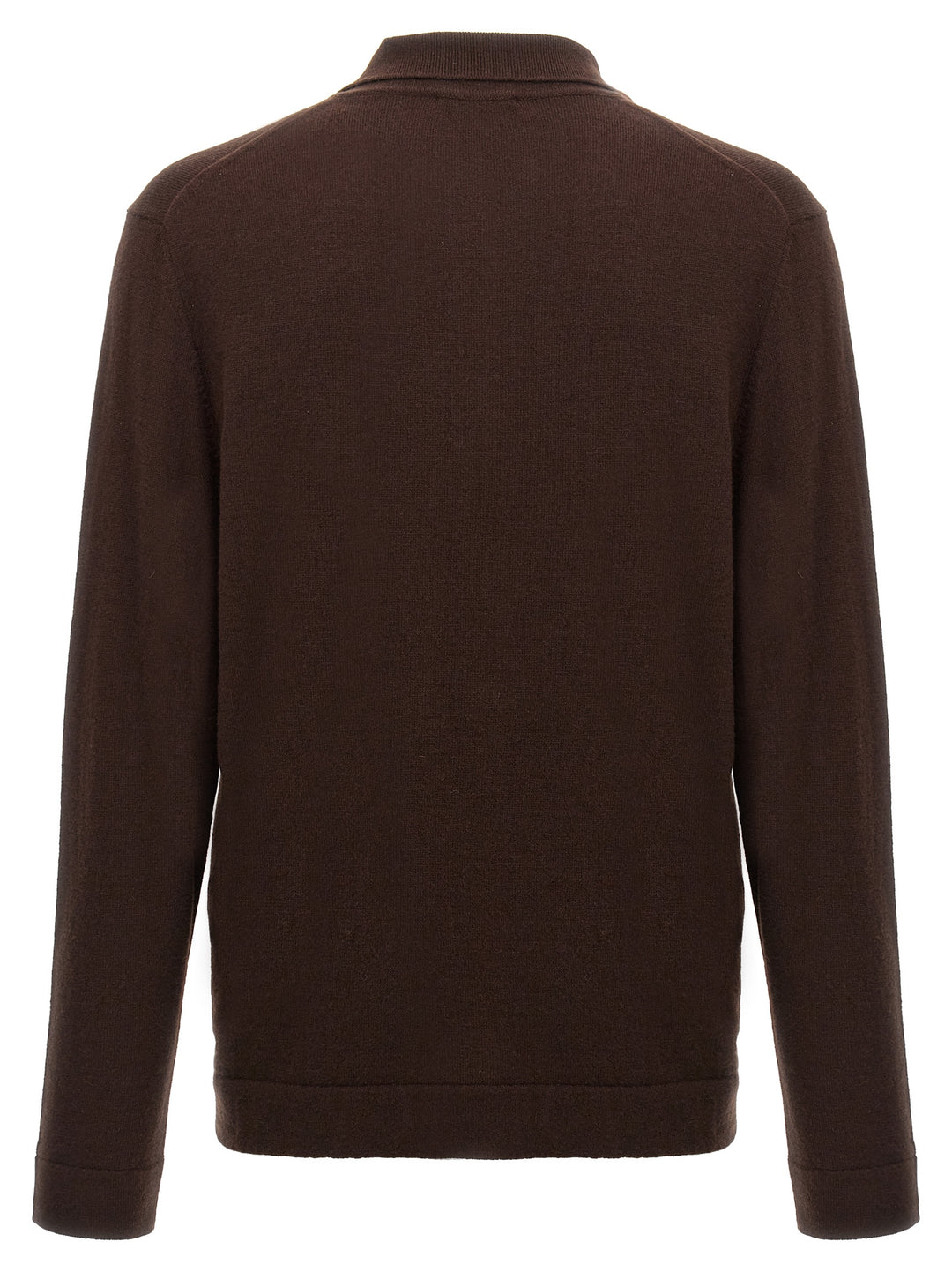 Cashmere Wool  Shirt Polo Brown