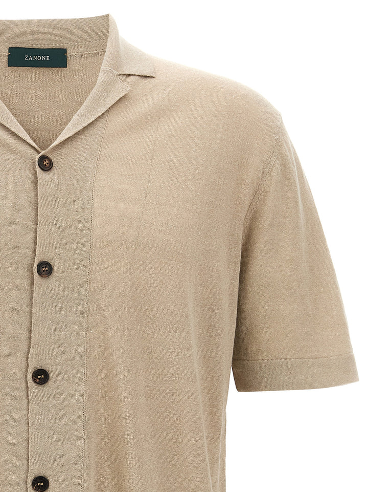 Linen Shirt Shirt, Blouse Beige