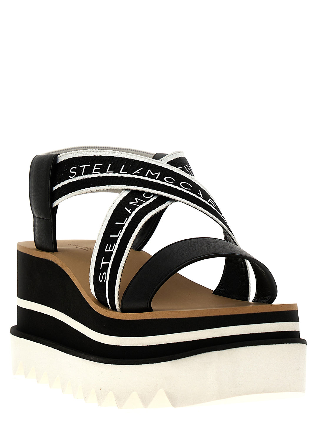 Stella Mccartney Sneak Elyse Sandals - White/Black | f99972684cad8fa94d34f255723d35e2379bdf5b
