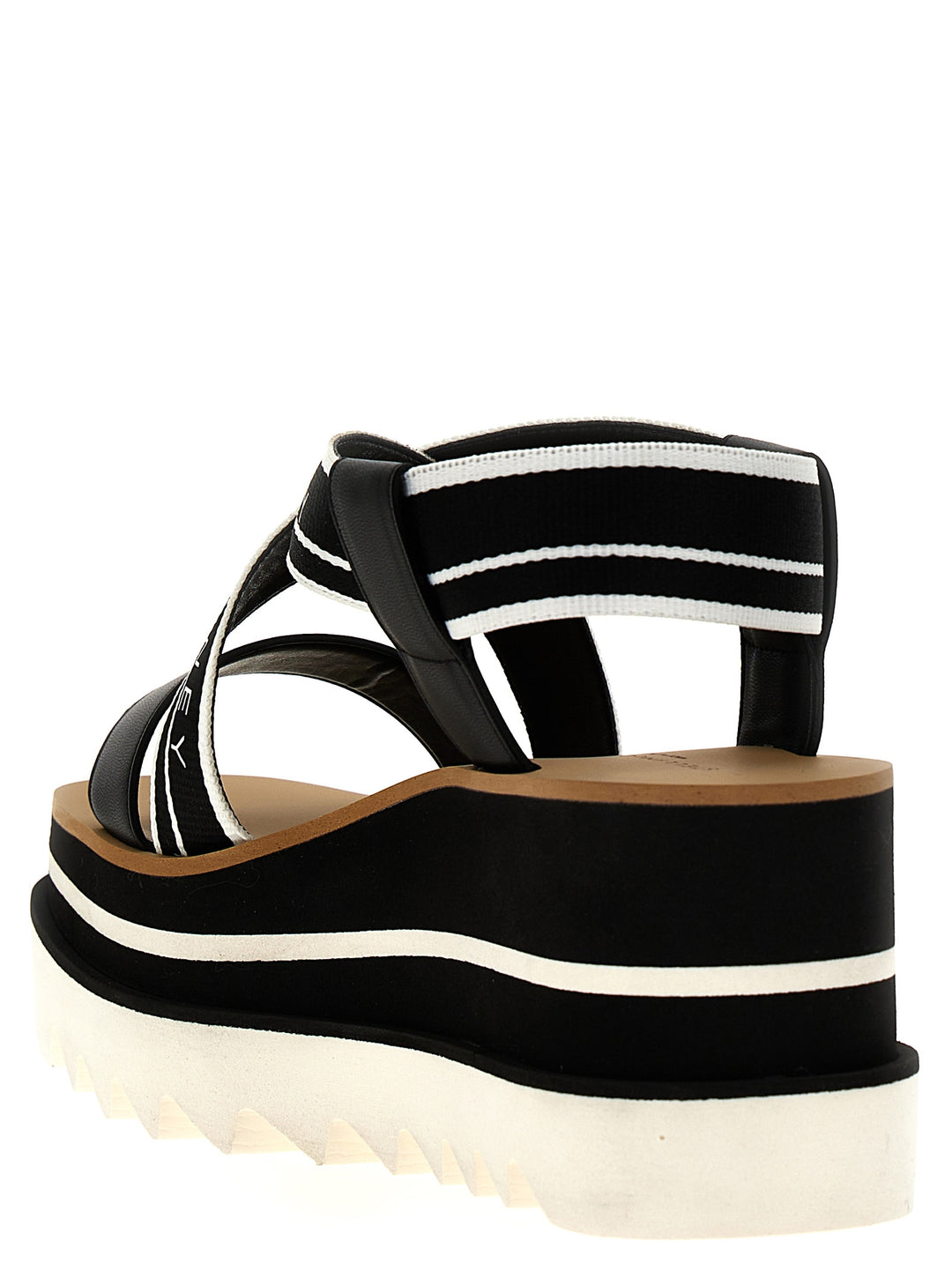 Stella Mccartney Sneak Elyse Sandals - White/Black | 3ece4320f963da856c2efcb67fda6f60117119e0