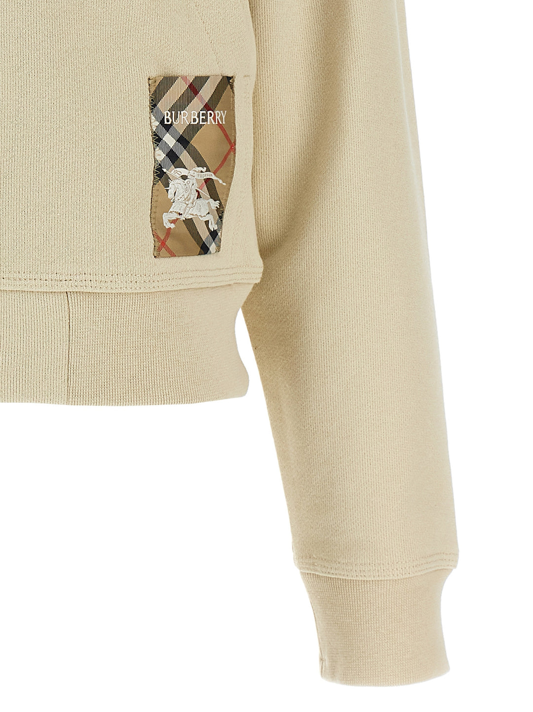 Logo Hoodie Sweatshirt Beige