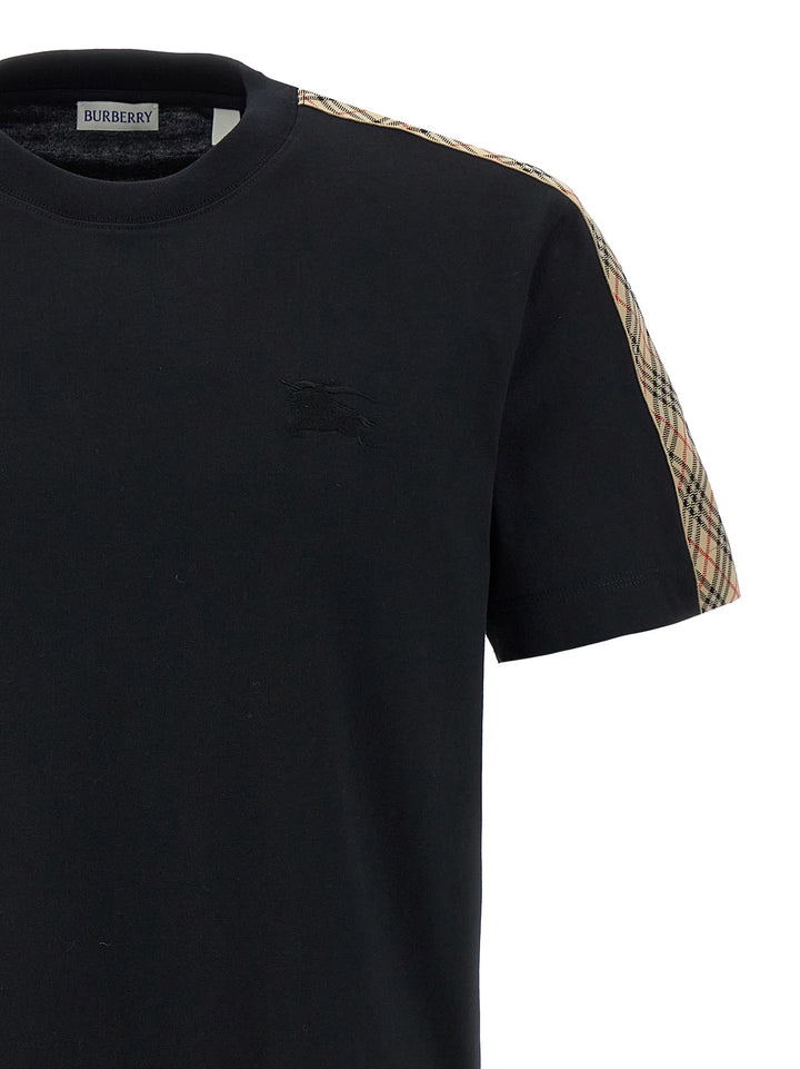 Burberry Check Tape T-shirt - Black | 90c399cbf606c3a16adb5f2e995e932333b01c2c