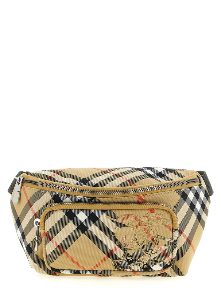 Burberry Check Small Fanny Pack Crossbody Bags - Beige | f8d12c2b82b0fed0d549bc3496d9962dcdcca974