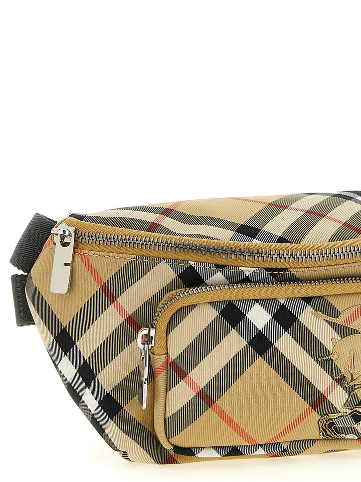 Burberry Check Small Fanny Pack Crossbody Bags - Beige | 91b01d2653732eb419c6daa4da9245cad0e44f80
