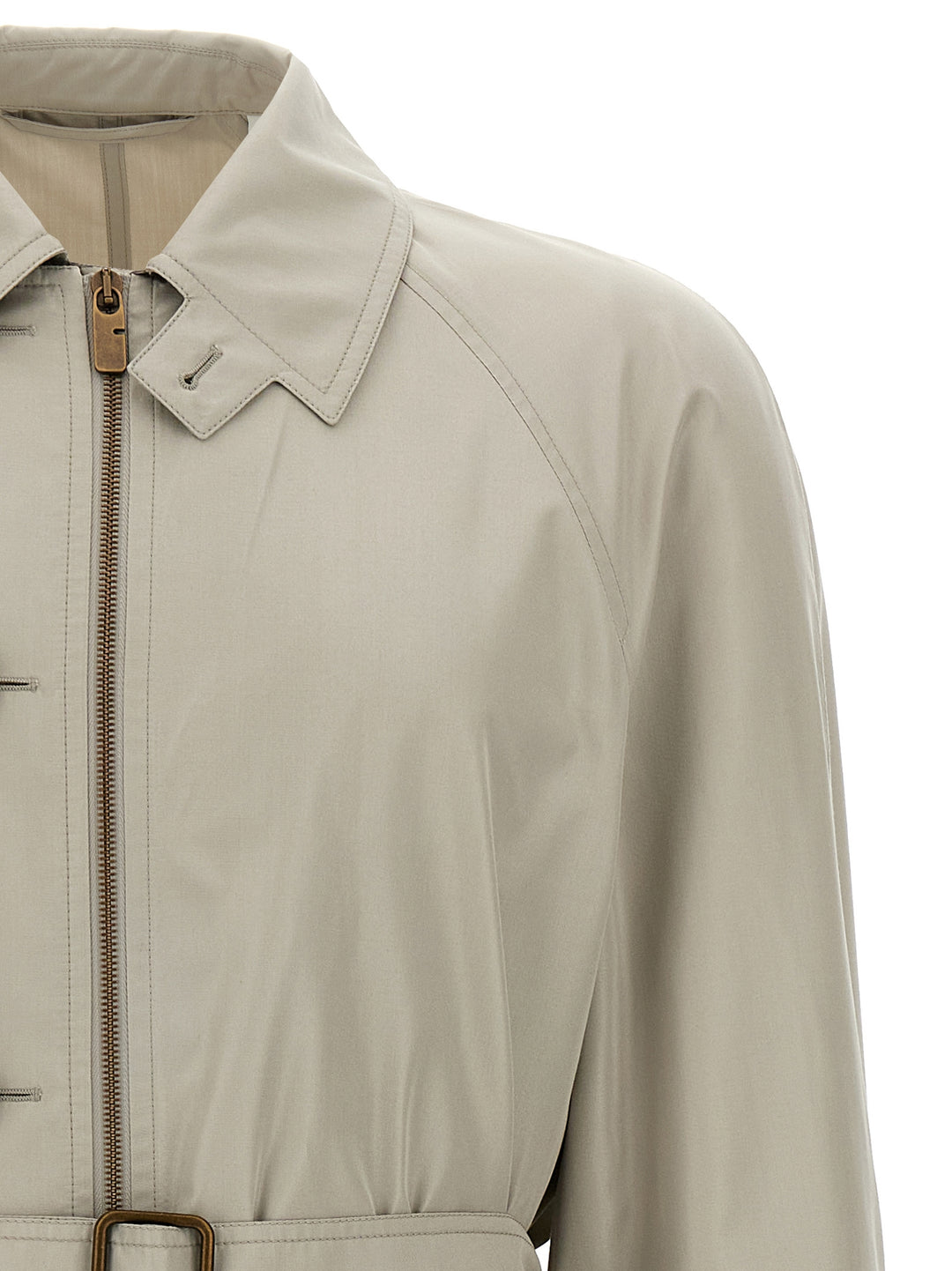 Burberry Car Coat Silk Coats and Trench Coats - Gray | 68544e1c7118584e78b7bad682dc028f6b7c3927