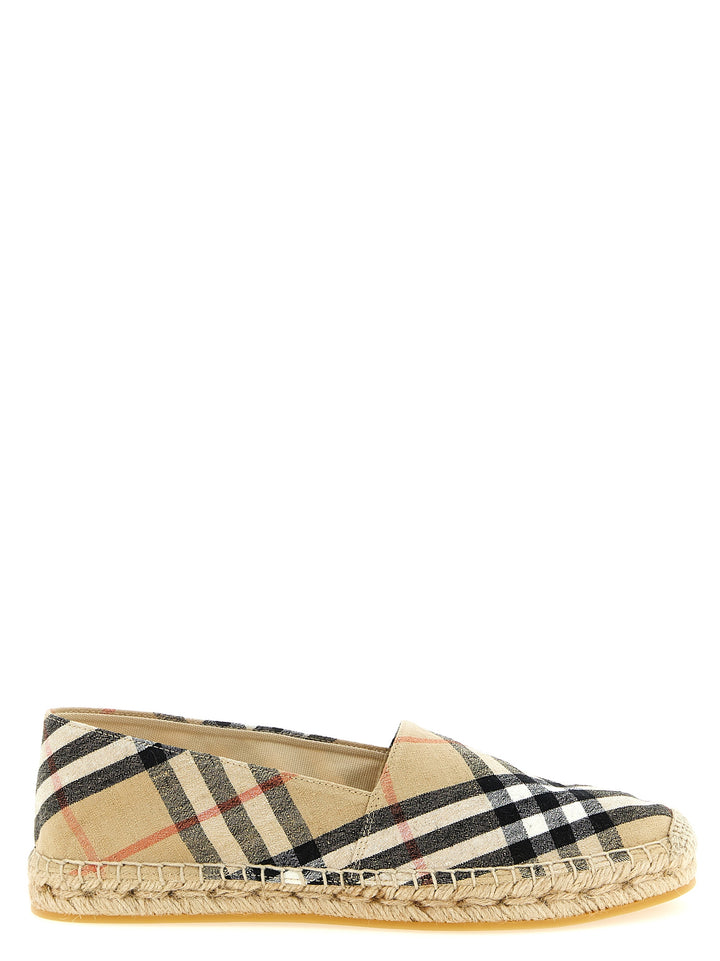 Burberry Check Espadrilles Flat shoes - Beige | 4dab3d241ccfba626c7df0e8809481bbded15ee3