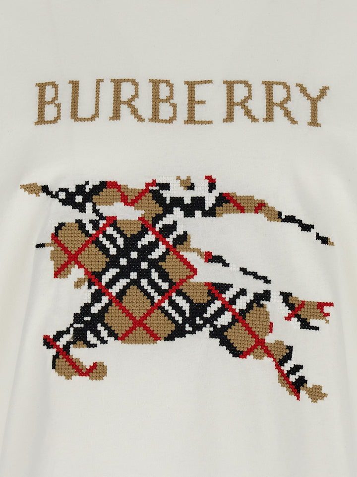 Burberry Cross Stitch T-shirt - White | ec87ea35f5c39db3d846c1aa63431cd75dde5bcb