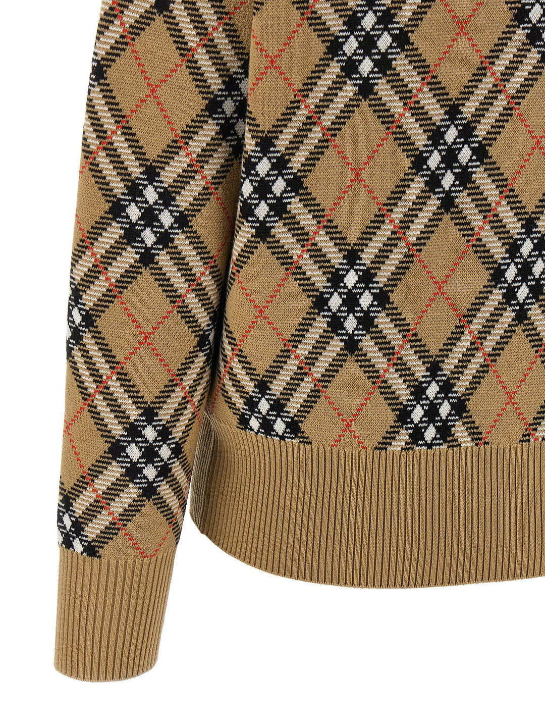 Burberry Burberry Check Sweater Sweaters and Cardigans - Beige | b7d1c8378abed511fa362605a7fa854598a48da8