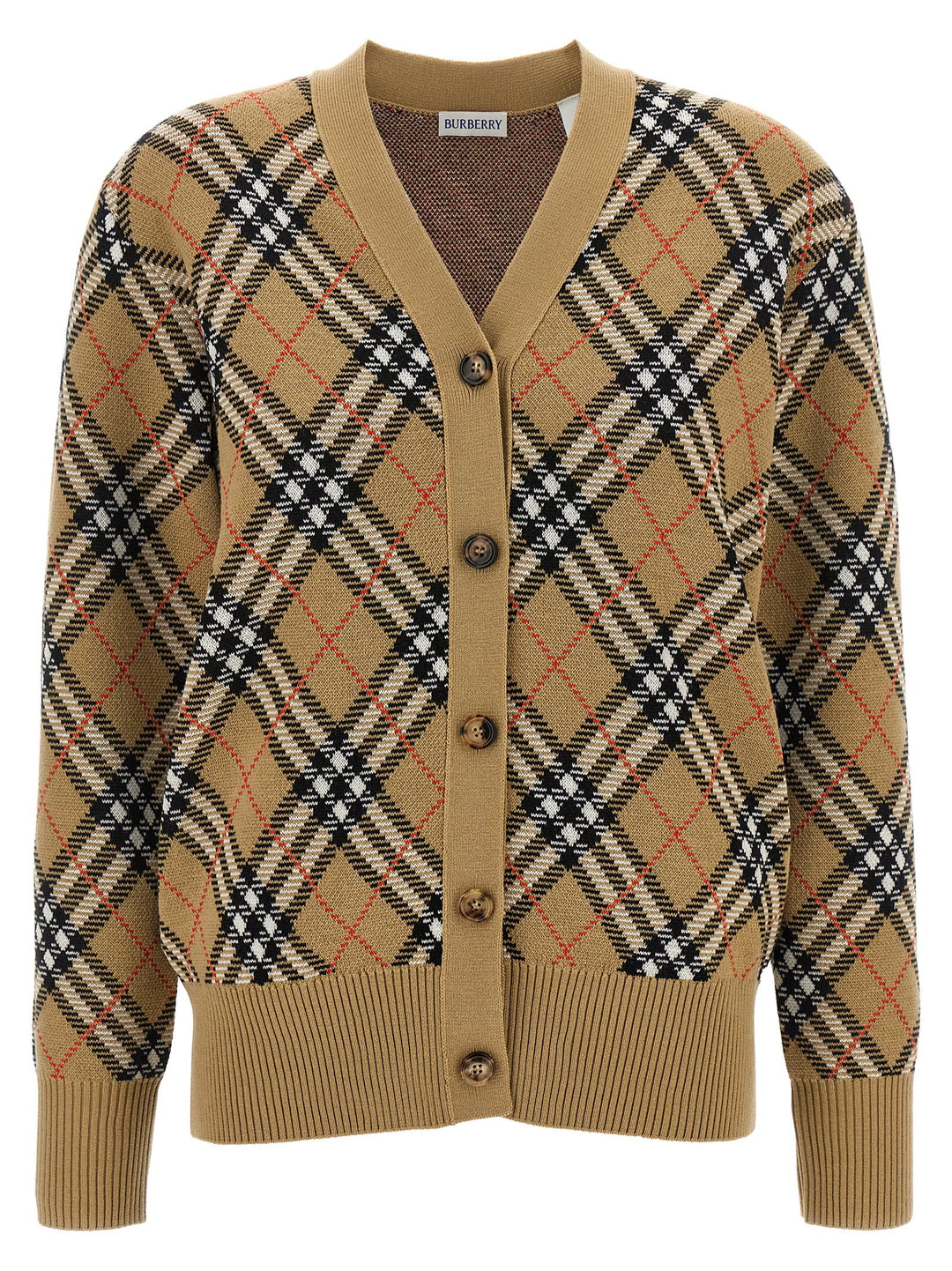 Burberry Cardigan Burberry Check Sweaters and Cardigans - Beige | ab7b739f2b0e523d560e2ddfb783fe3a5f6ab4ef