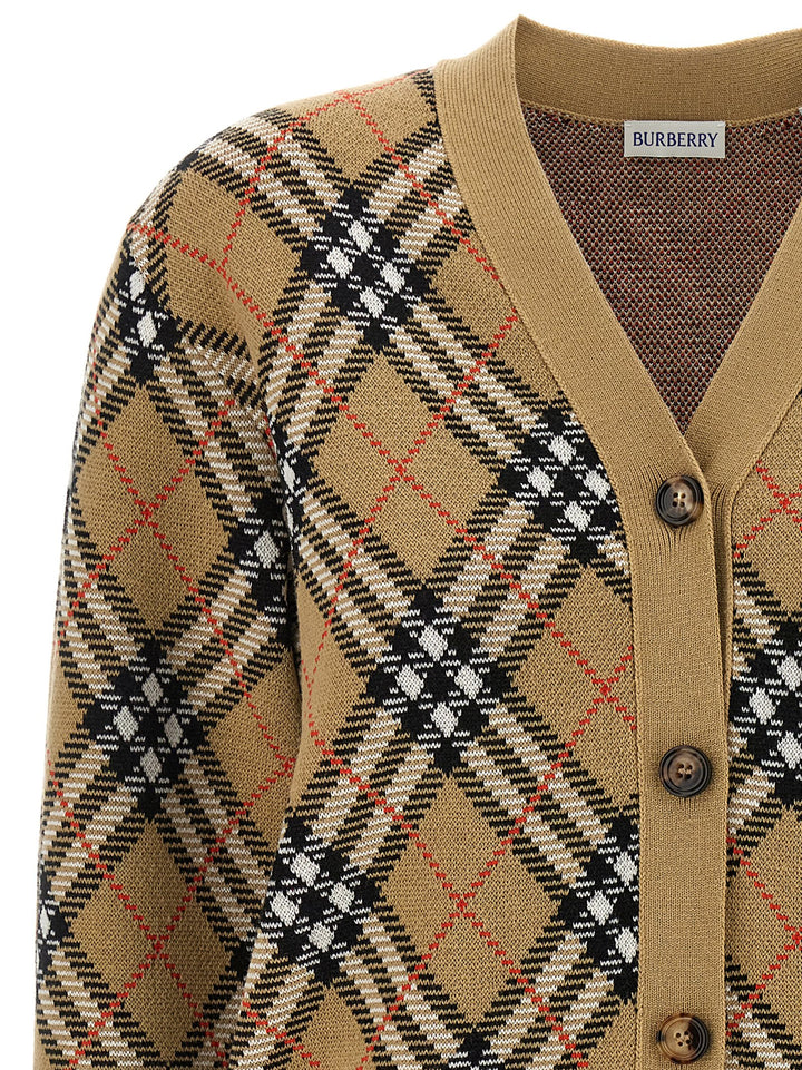 Burberry Cardigan Burberry Check Sweaters and Cardigans - Beige | fbbe01193c4bcd36a1f0b01134e5f20c1403b30e
