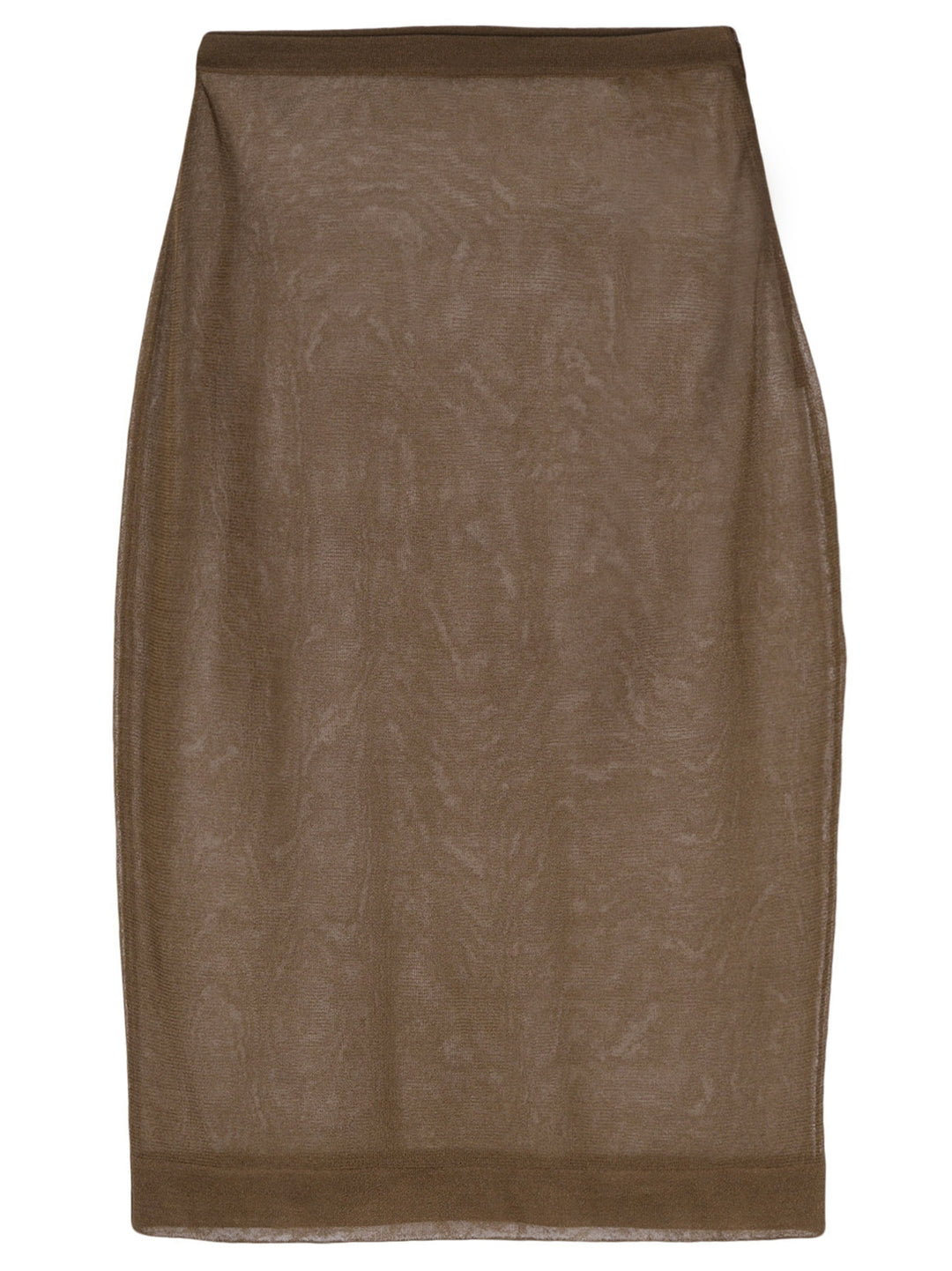 Knitted Pencil Skirt Skirts Brown