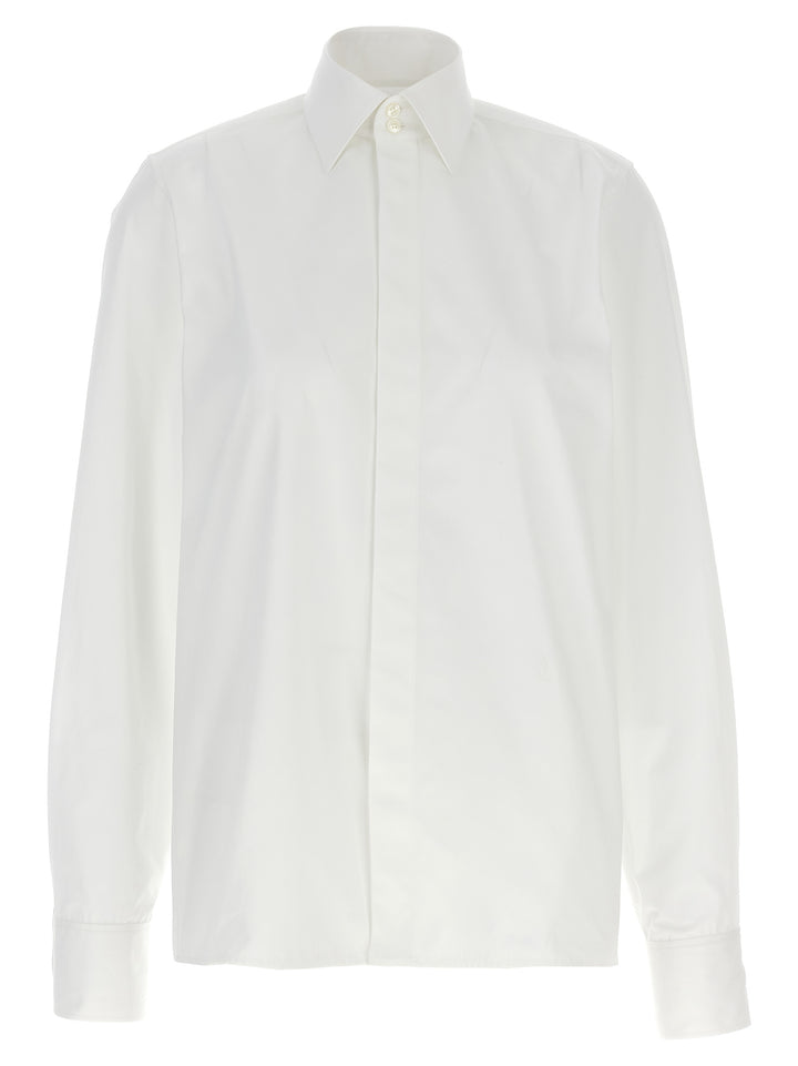 Logo Embroidery Shirt Shirt, Blouse White