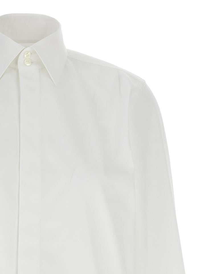 Logo Embroidery Shirt Shirt, Blouse White