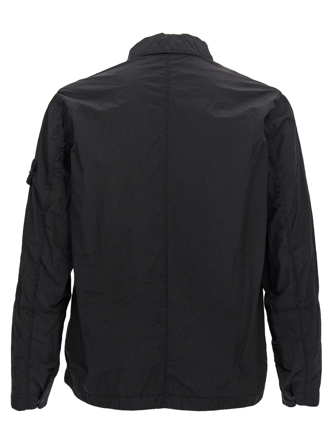 Metal Nylon Overshirt Shirt, Blouse Black