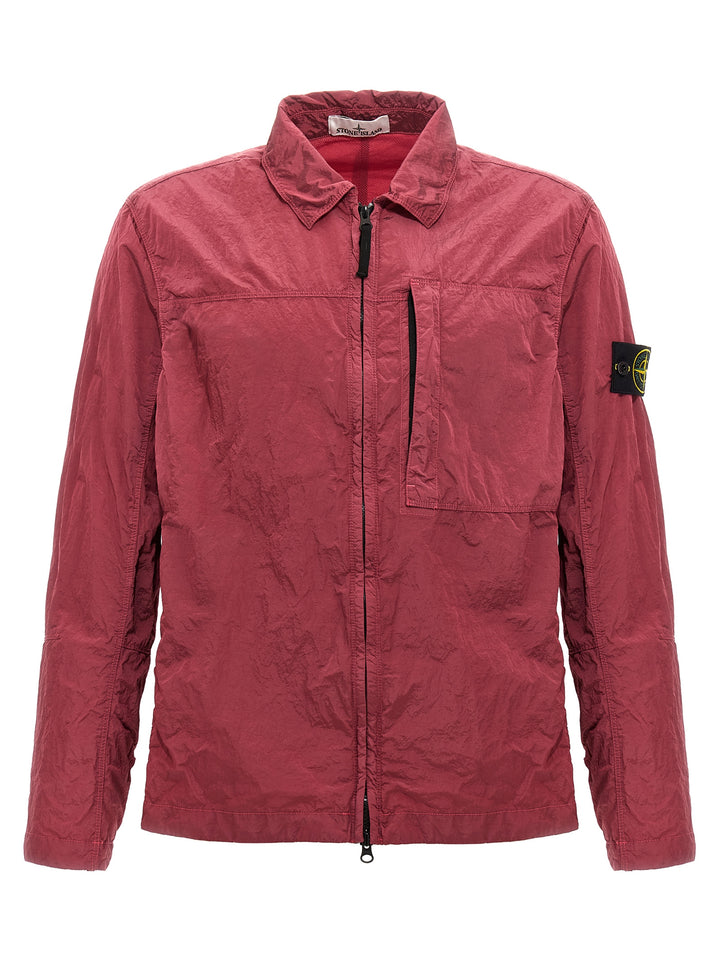 Metal Nylon Overshirt Casual Jackets, Parka Fuchsia