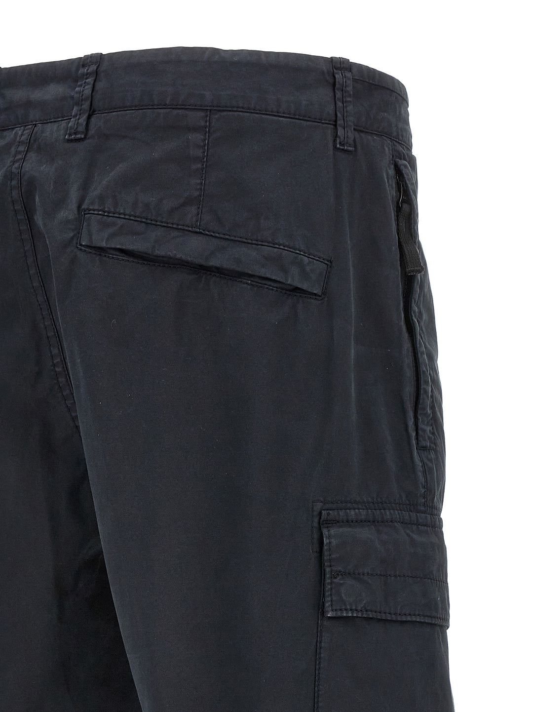 Logo Patch Cargo Pants Blue