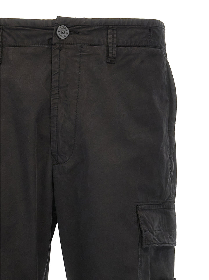 Logo Patch Cargo Pants Black