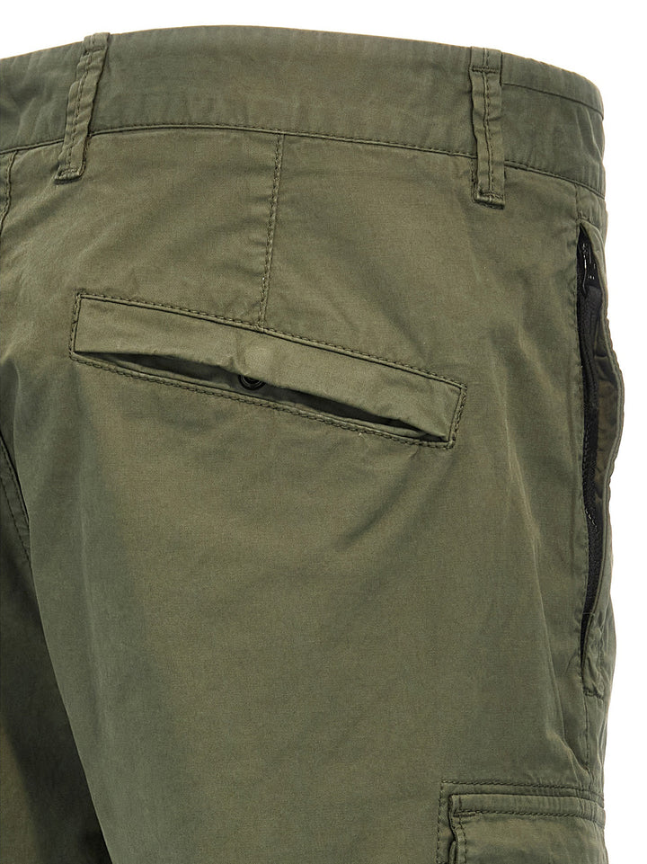 Logo Patch Cargo Pants Green