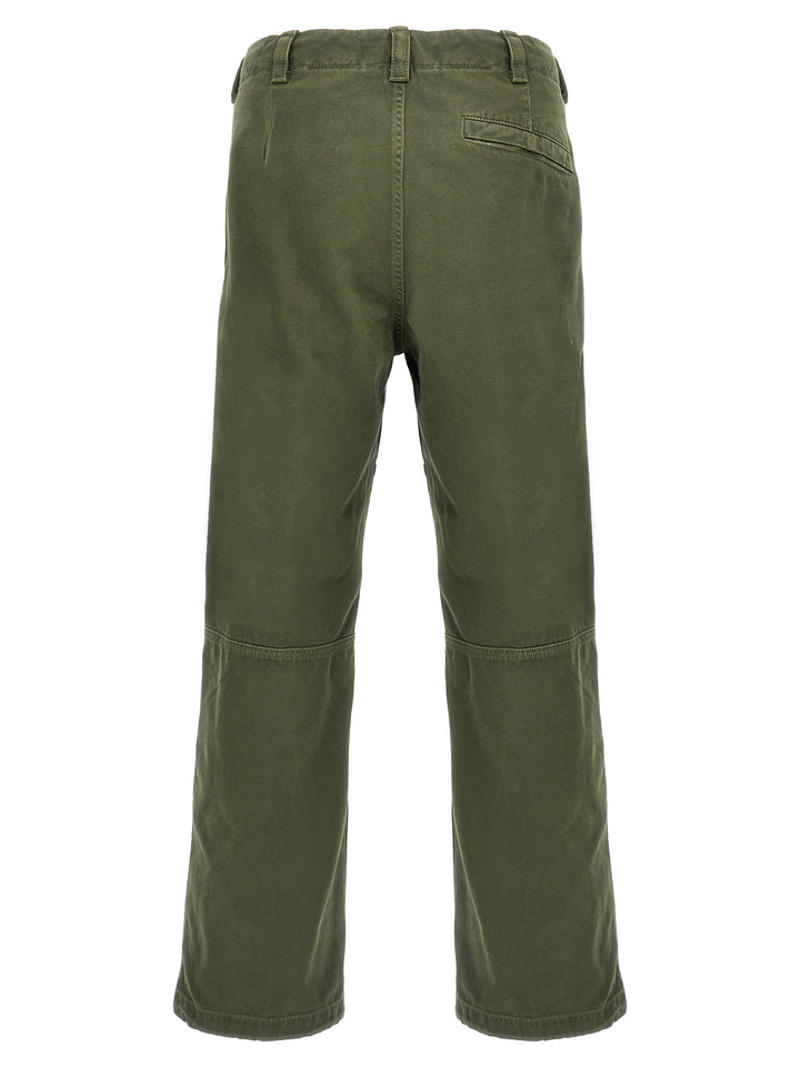 Logo Patch Cargo Pants Green