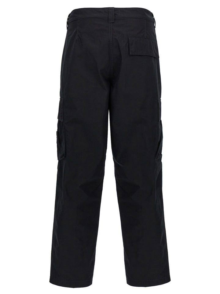 Logo Badge Cargo Pants Black