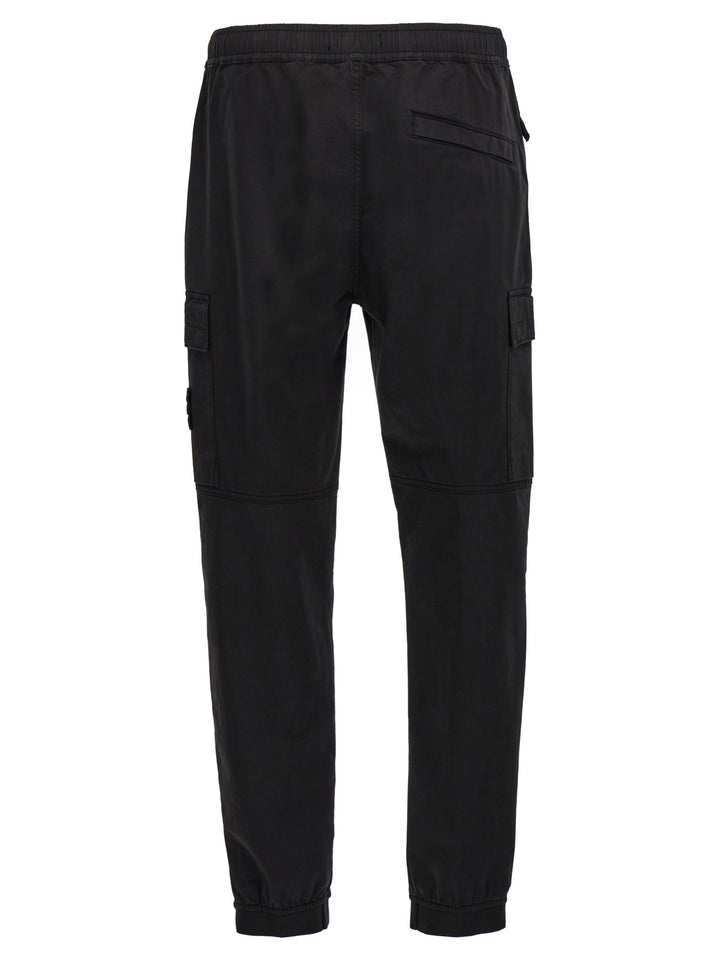 Logo Badge Cargo Pants Black