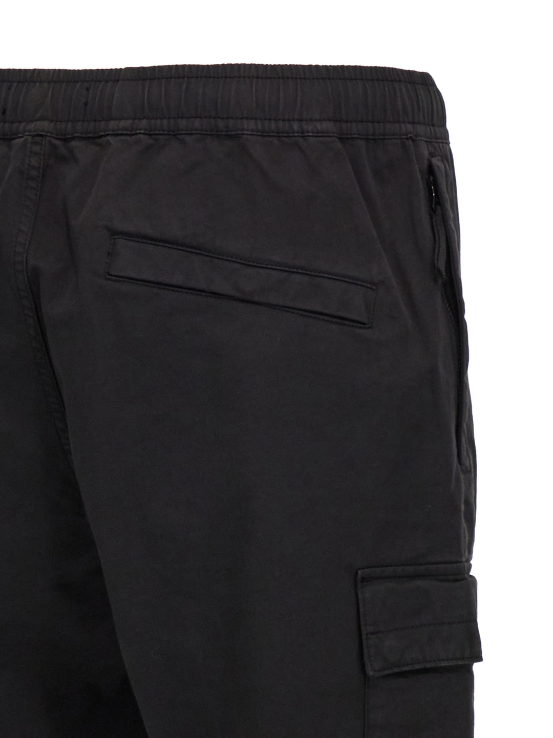 Logo Badge Cargo Pants Black