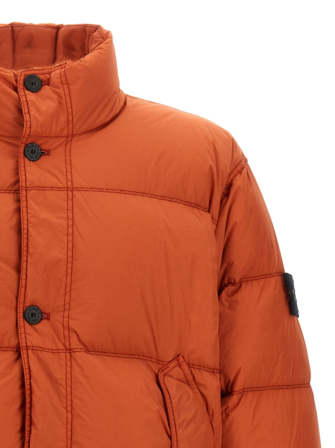 Garment Dyed Crinkle Reps R-Ny Down Casual Jackets, Parka Orange