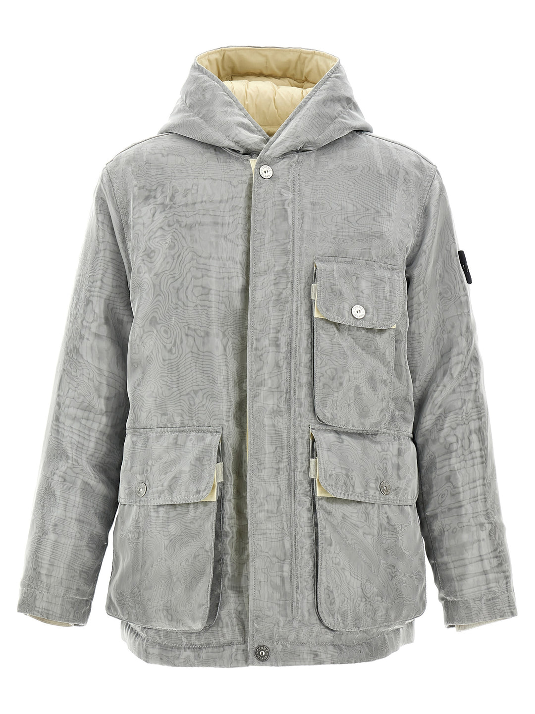 Metal Mesh Parka Casual Jackets, Parka Silver