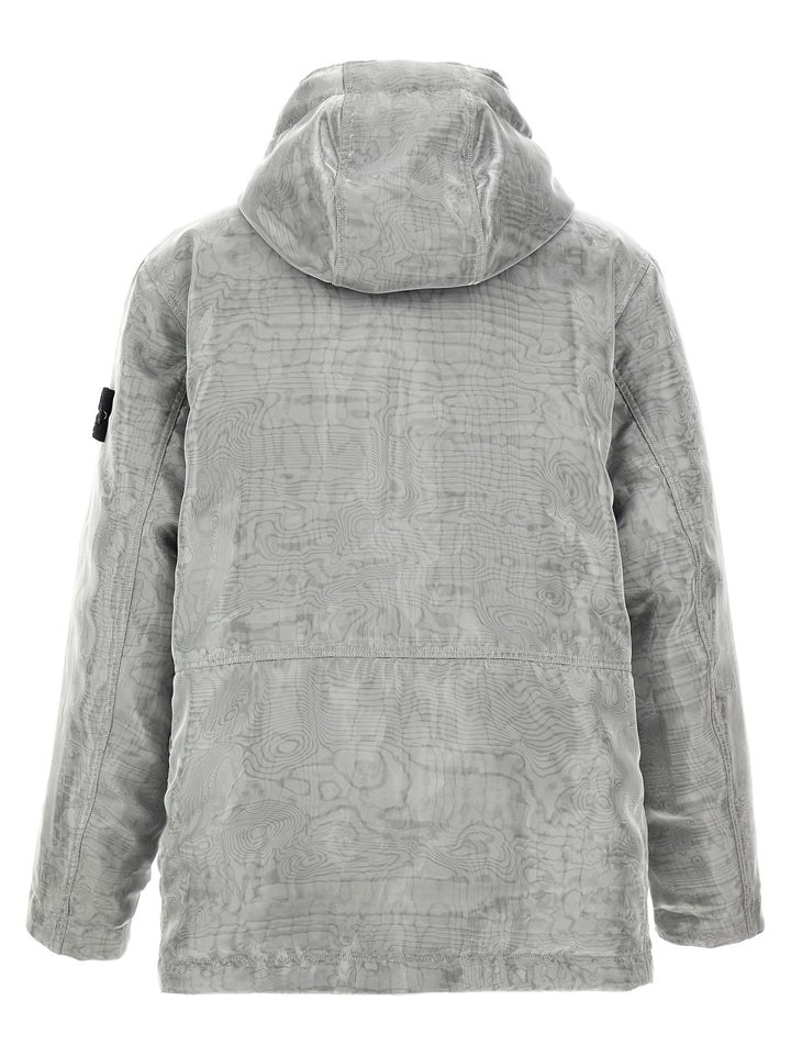 Metal Mesh Parka Casual Jackets, Parka Silver