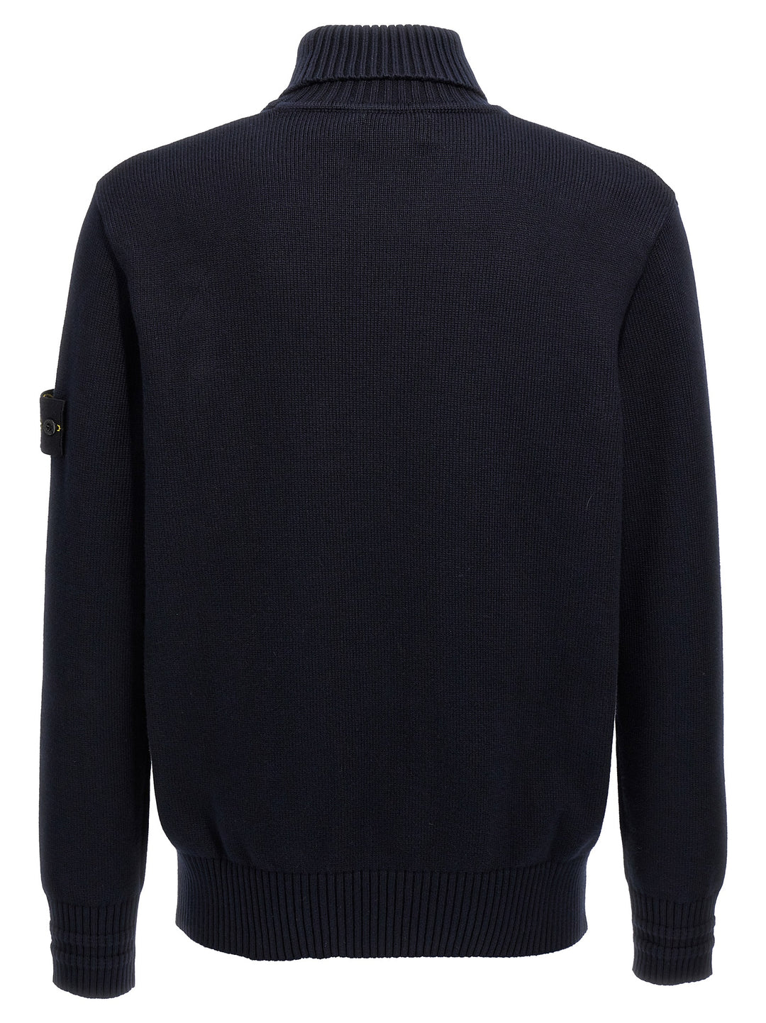 Logo Badge Turtleneck Sweater Sweater, Cardigans Blue