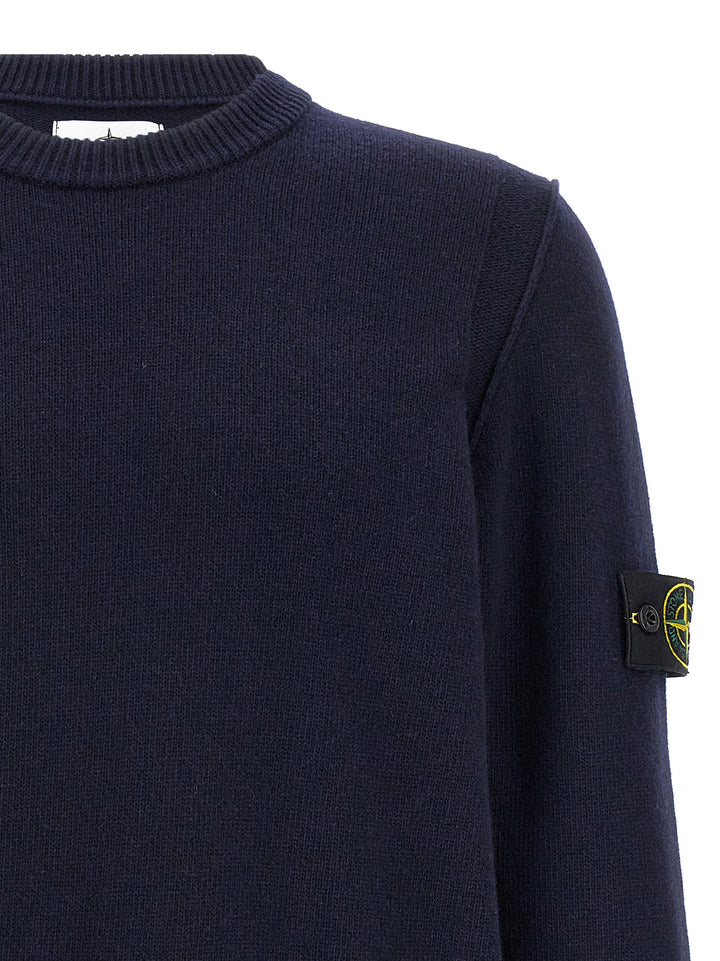 Logo Patch Sweater Sweater, Cardigans Blue