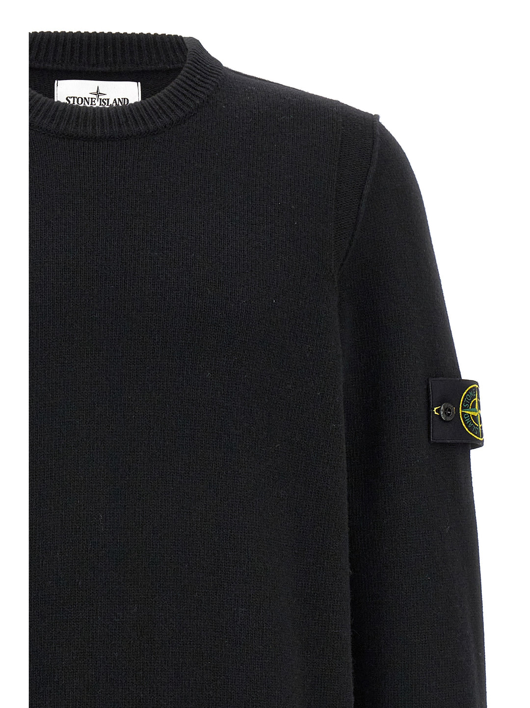 Logo Patch Sweater Sweater, Cardigans Black