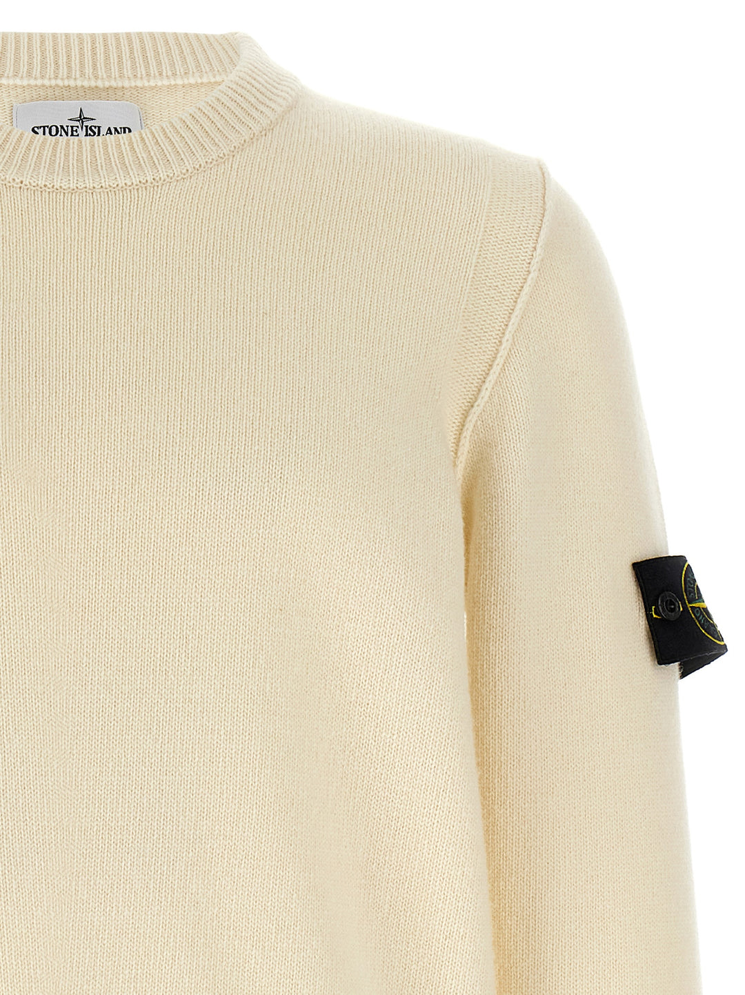 Logo Patch Sweater Sweater, Cardigans White