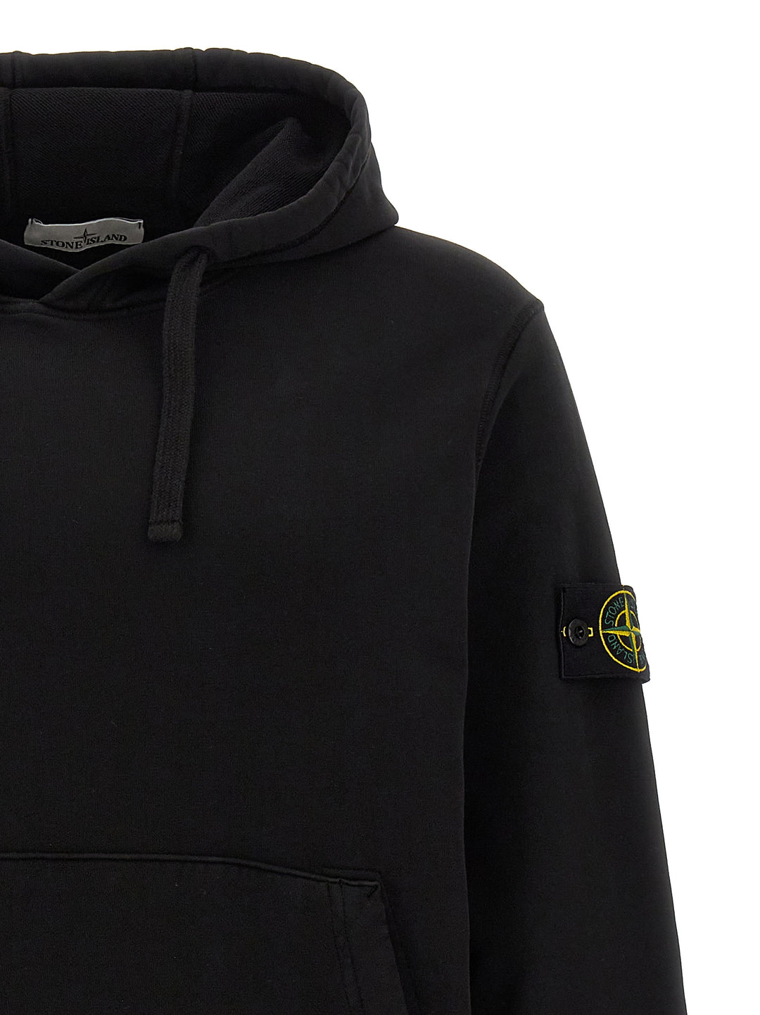 Logo Patch Hoodie Sweatshirt Black