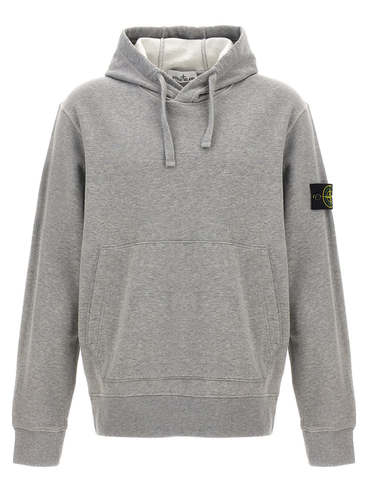 Logo Patch Hoodie Sweatshirt Gray