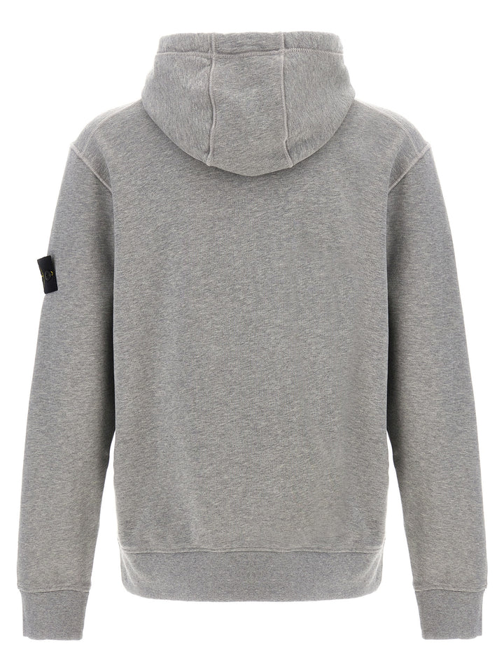 Logo Patch Hoodie Sweatshirt Gray