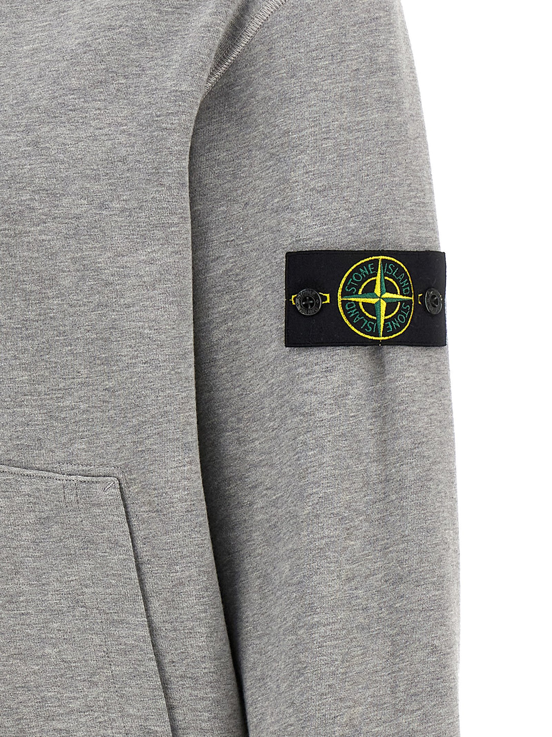 Logo Patch Hoodie Sweatshirt Gray