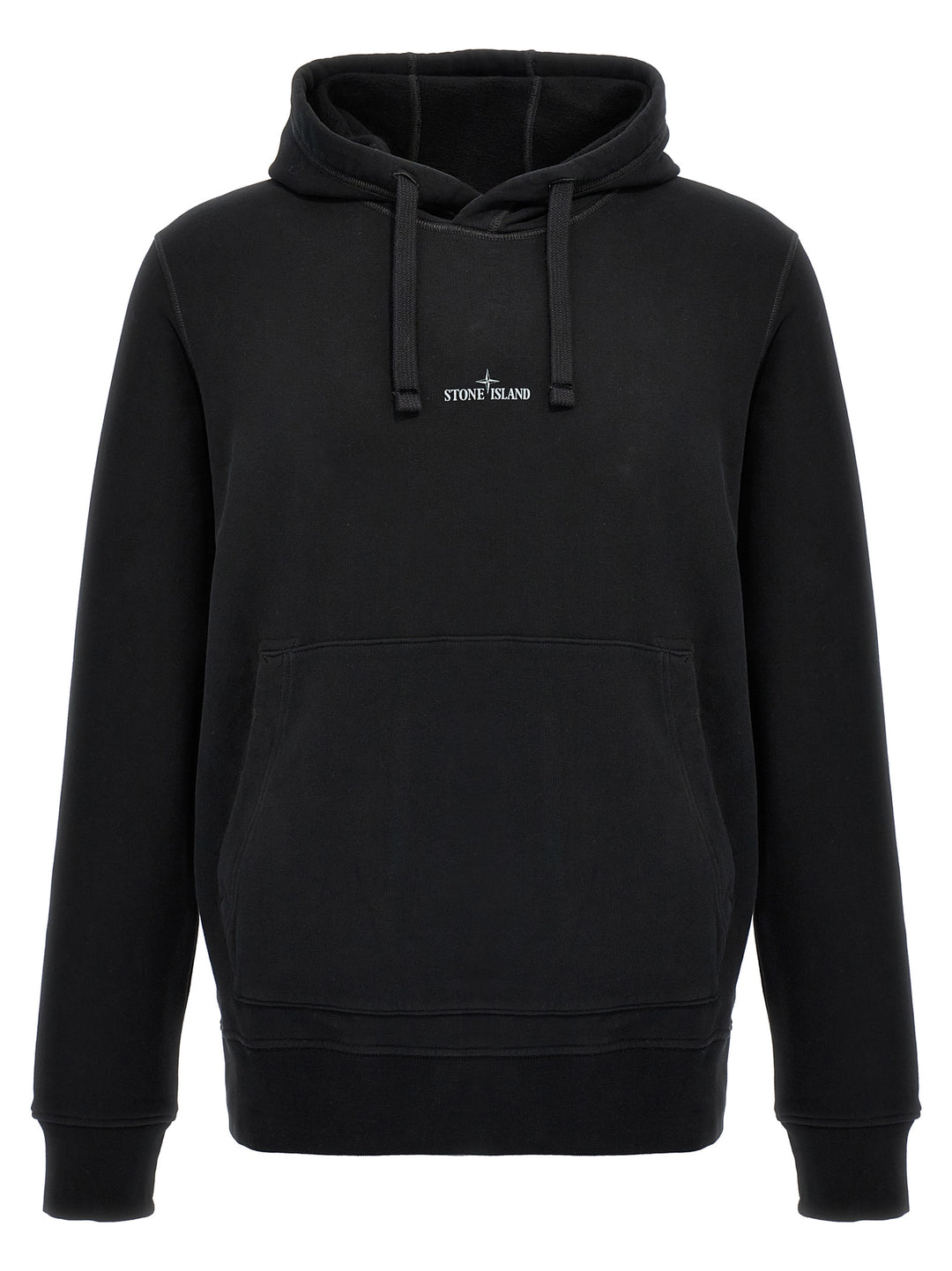 Logo Embroidery Hoodie Sweatshirt Black