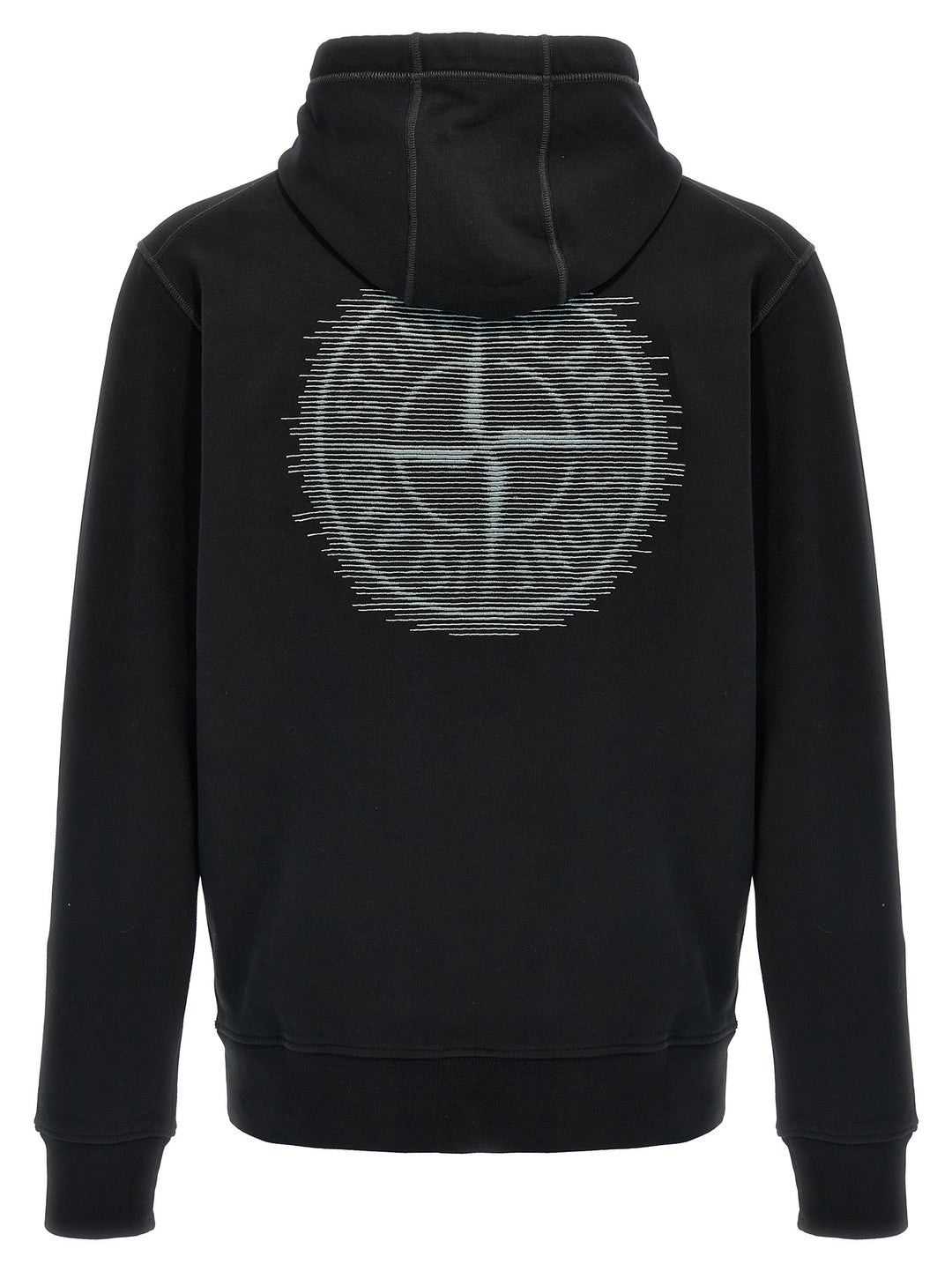 Logo Embroidery Hoodie Sweatshirt Black