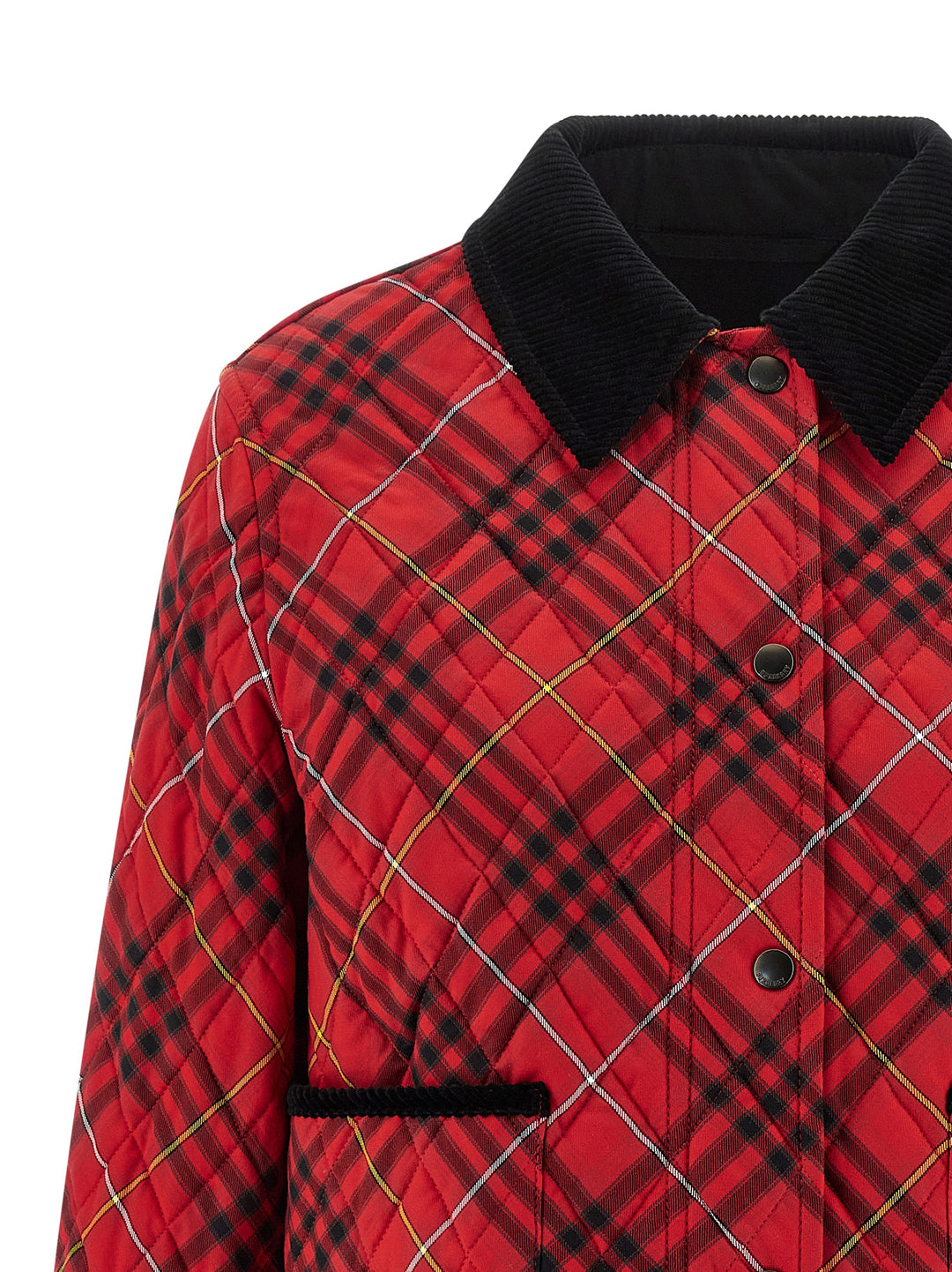 Burberry Oldam Chk Puffer Jackets - Red | b24be102c4dd85fa0878ab139daca446854b73f2