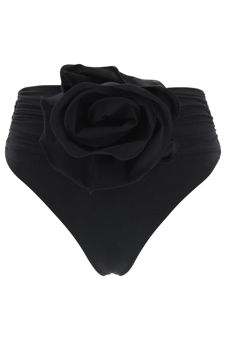 High Waisted Bikini Briefs With Flower Clip