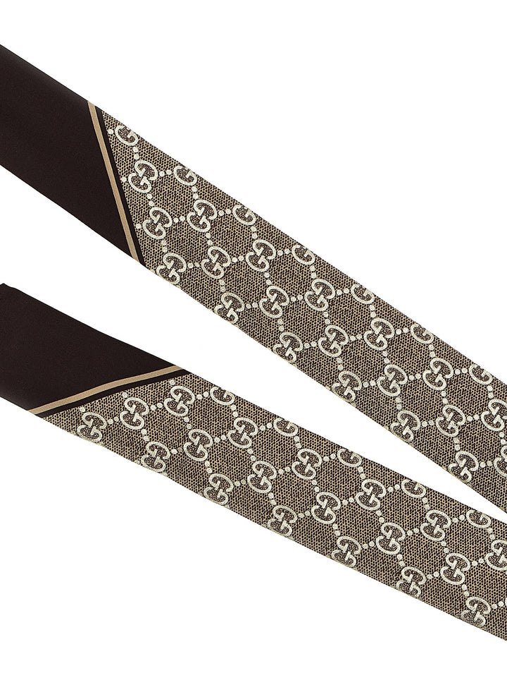 Gucci Gg Lamé Scarf Scarves and Foulards - Brown | a12e825fb06257b0f4d695cbe194967858cde7a4