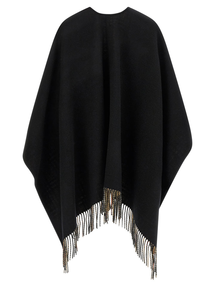 Burberry Reversible Cape Capes - Black | 2f68a22f89525f676935f21a686e95f3de45416d