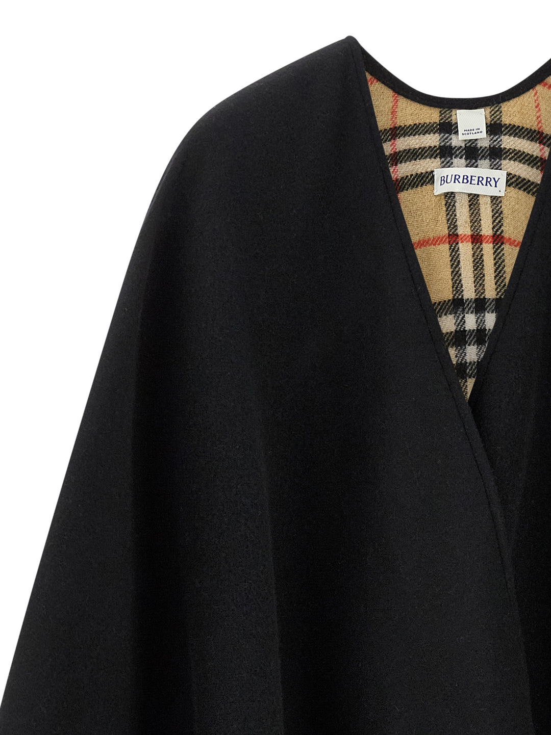 Burberry Reversible Cape Capes - Black | 6c52e17fade119a9b30b9a42953cfc478771170a