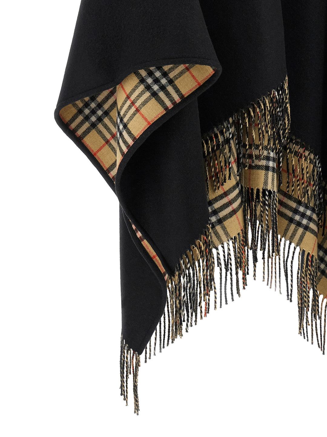 Burberry Reversible Cape Capes - Black | e460de924ccc187a8d010f7fb86d8012eff29b3c